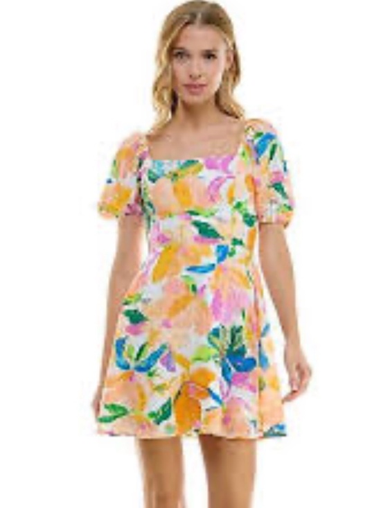 Dresses & Skirts - Lily Rose Puff Sleeve Skater Dress. Size XL